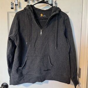 Carhartt Women’s Gray Pullover Hoodie 1/4 Zip
